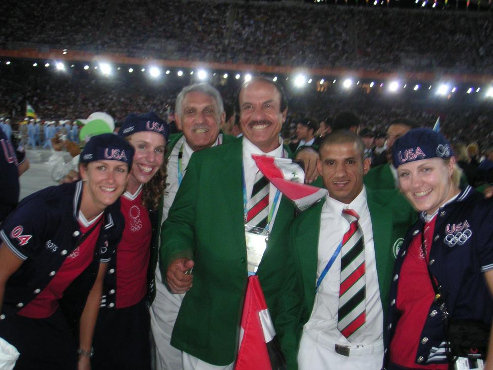 Erin Mirabella at 200 Olympics with Iraqis