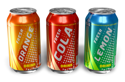 Soft drink soda cans