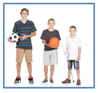 Three boys who play sports