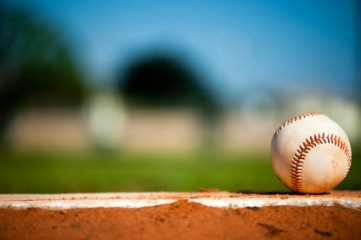 Baseball on mound